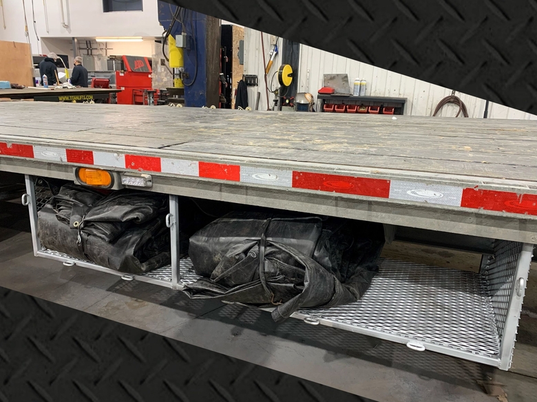 Storage tarps with side access