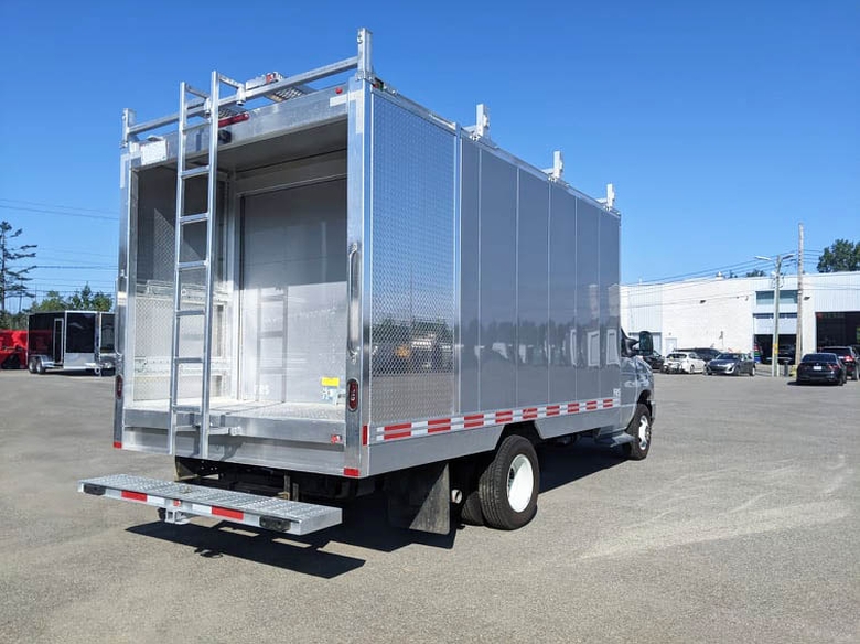 Double walkway with ladder in back